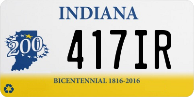 IN license plate 417IR