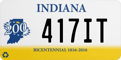 IN license plate 417IT