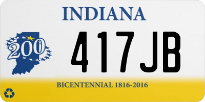 IN license plate 417JB