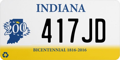 IN license plate 417JD