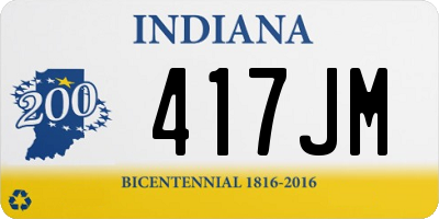 IN license plate 417JM