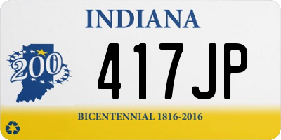 IN license plate 417JP