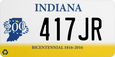 IN license plate 417JR