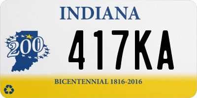 IN license plate 417KA