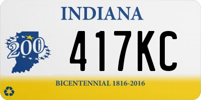 IN license plate 417KC