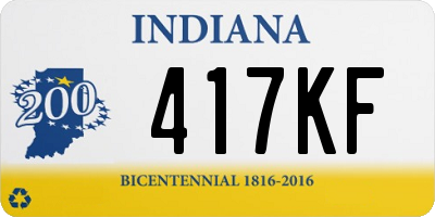 IN license plate 417KF