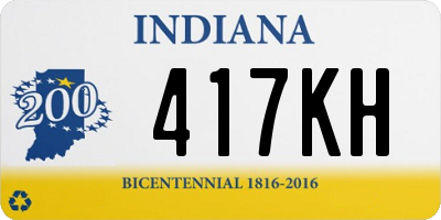 IN license plate 417KH