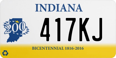 IN license plate 417KJ