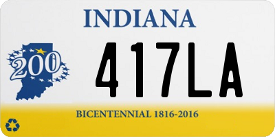 IN license plate 417LA