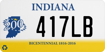 IN license plate 417LB