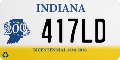 IN license plate 417LD