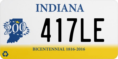 IN license plate 417LE