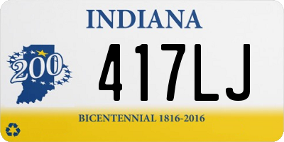 IN license plate 417LJ