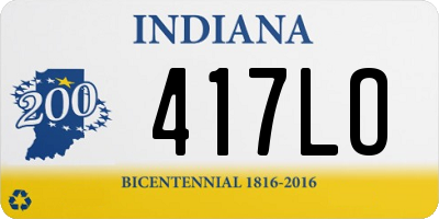 IN license plate 417LO