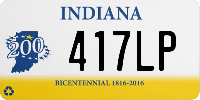 IN license plate 417LP