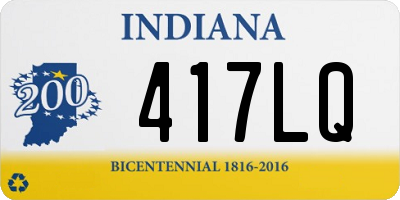 IN license plate 417LQ