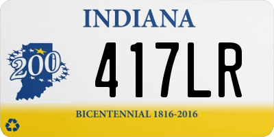 IN license plate 417LR