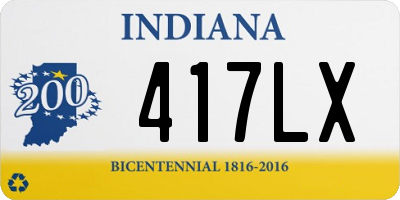 IN license plate 417LX