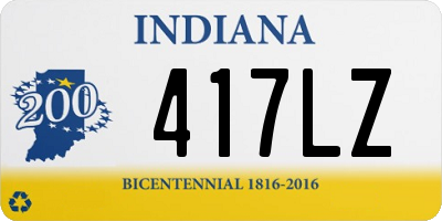 IN license plate 417LZ