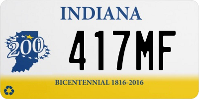 IN license plate 417MF