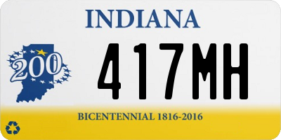 IN license plate 417MH