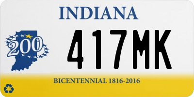 IN license plate 417MK