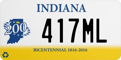 IN license plate 417ML