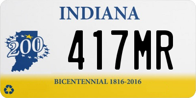 IN license plate 417MR