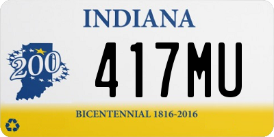 IN license plate 417MU