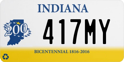 IN license plate 417MY