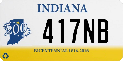 IN license plate 417NB