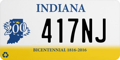 IN license plate 417NJ