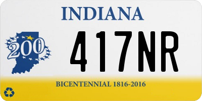 IN license plate 417NR