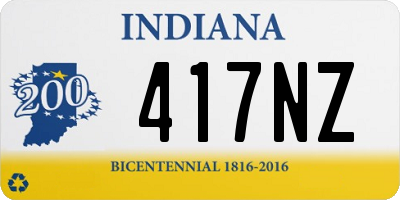 IN license plate 417NZ