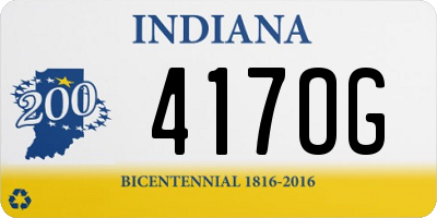 IN license plate 417OG