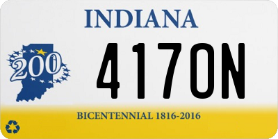 IN license plate 417ON