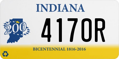 IN license plate 417OR