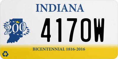 IN license plate 417OW