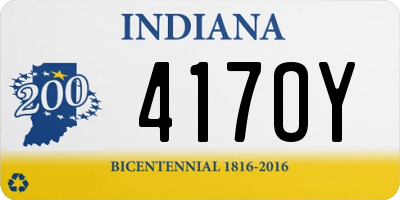 IN license plate 417OY