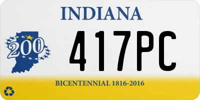 IN license plate 417PC