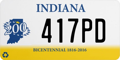 IN license plate 417PD