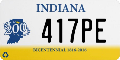 IN license plate 417PE