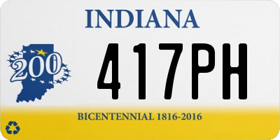 IN license plate 417PH
