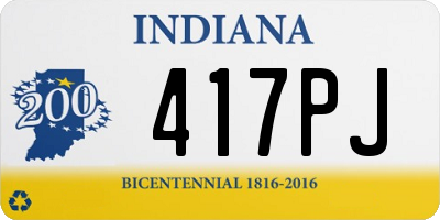 IN license plate 417PJ