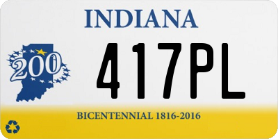 IN license plate 417PL