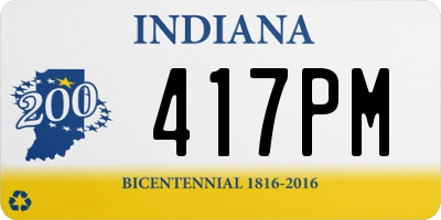 IN license plate 417PM