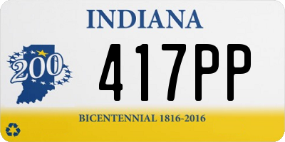 IN license plate 417PP