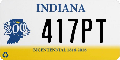 IN license plate 417PT