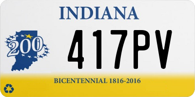 IN license plate 417PV