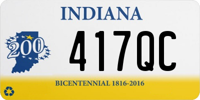 IN license plate 417QC